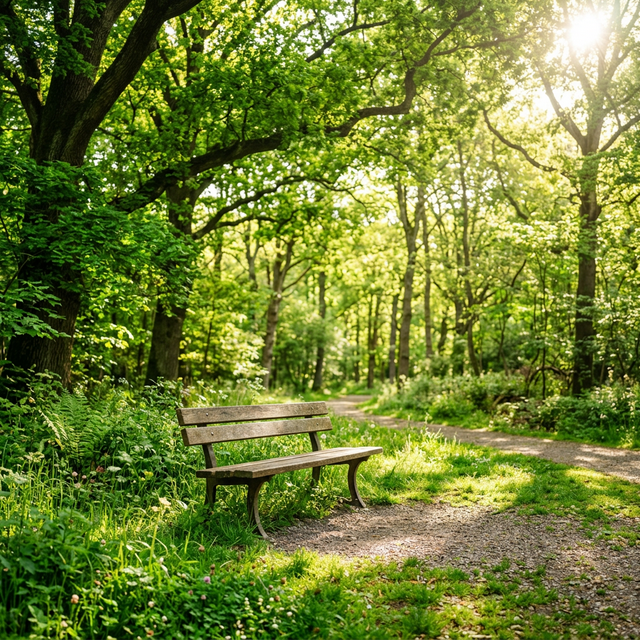 Peaceful Park Bench